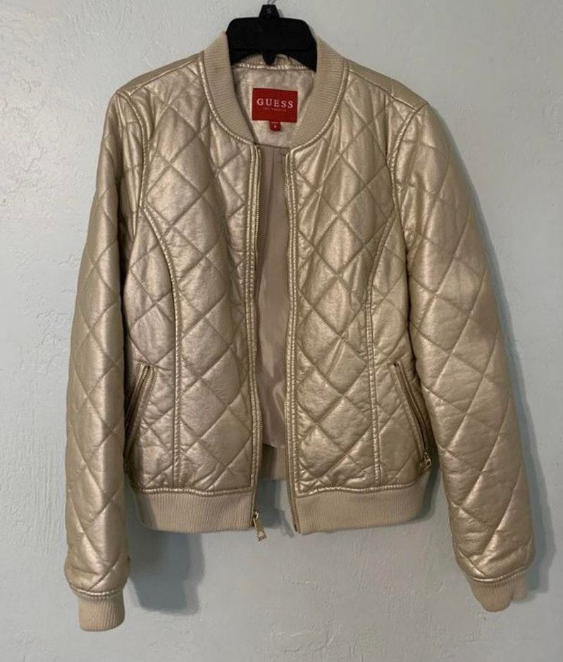 guess gold jacket