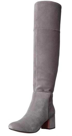 clarks suede over knee boots