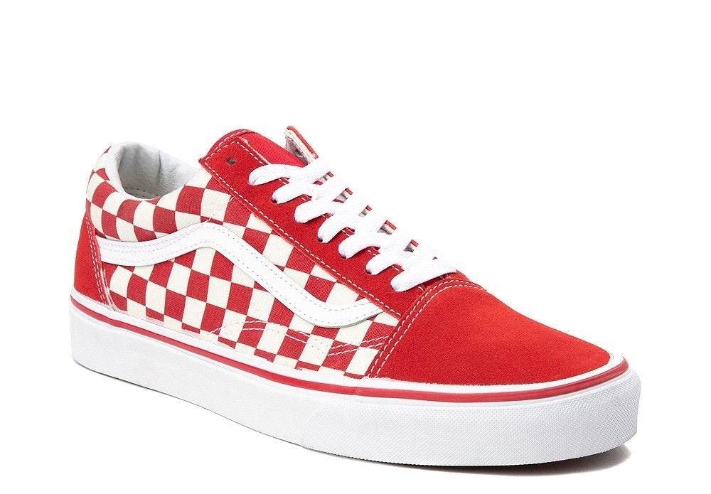 cheap red checkered vans