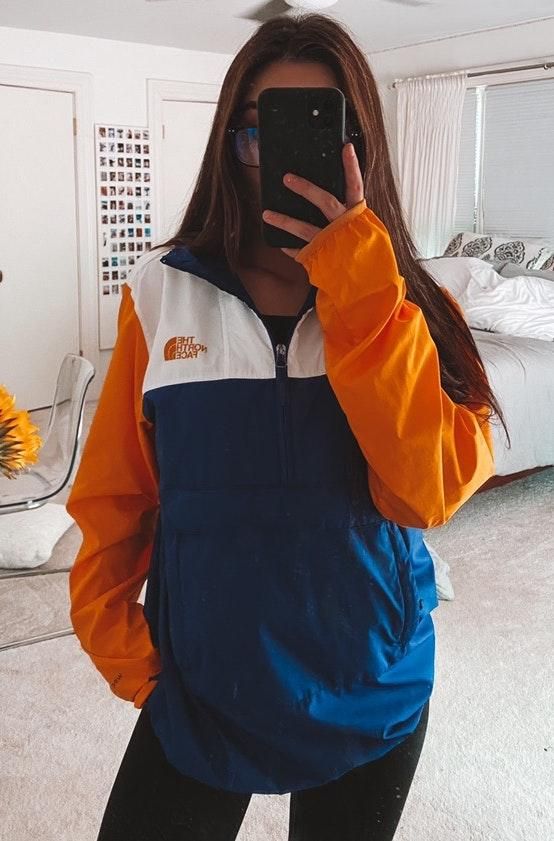 north face color block