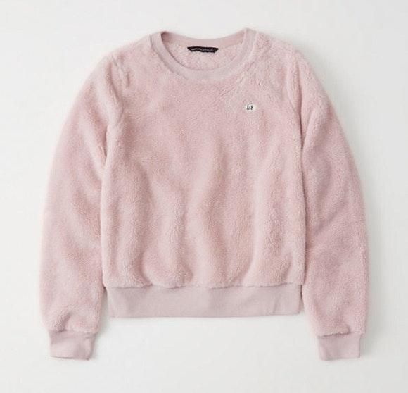 a&f sherpa sweatshirt