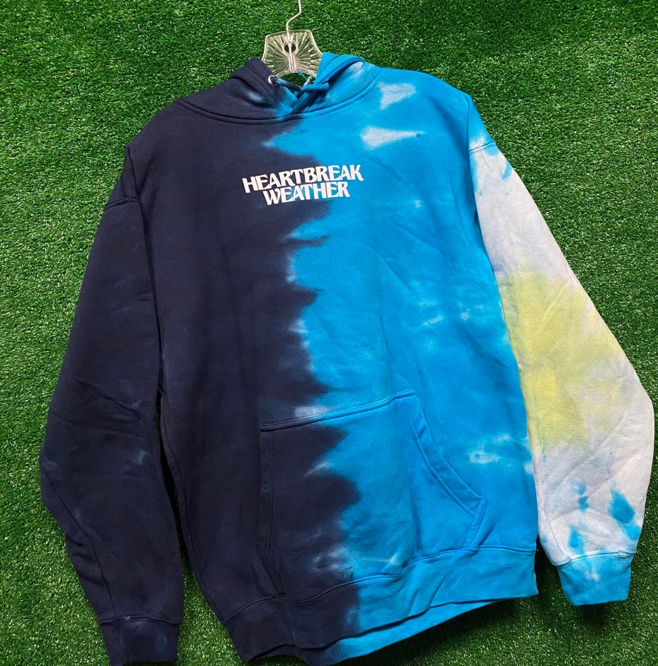 heartbreak weather tie dye hoodie