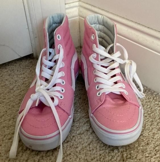 prism pink vans sk8 hi