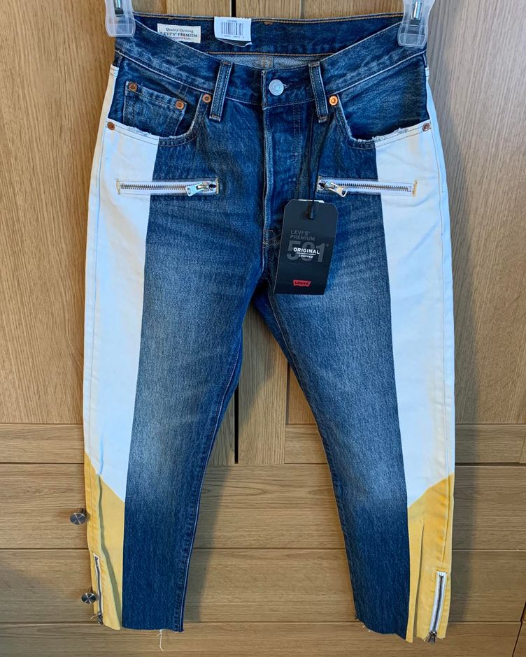 levi's color block jeans