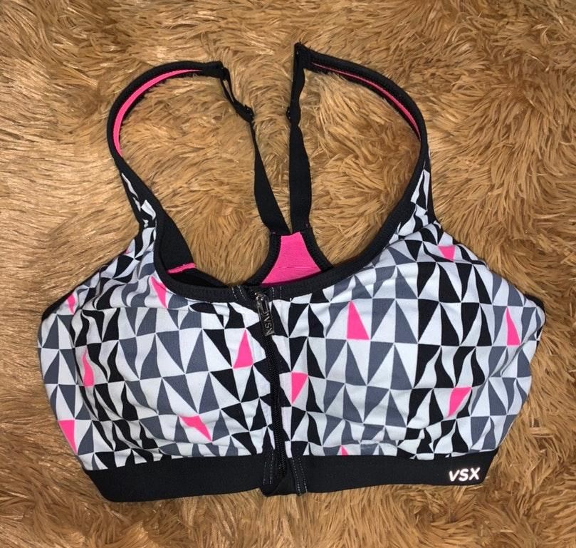 vsx sports bra zip front