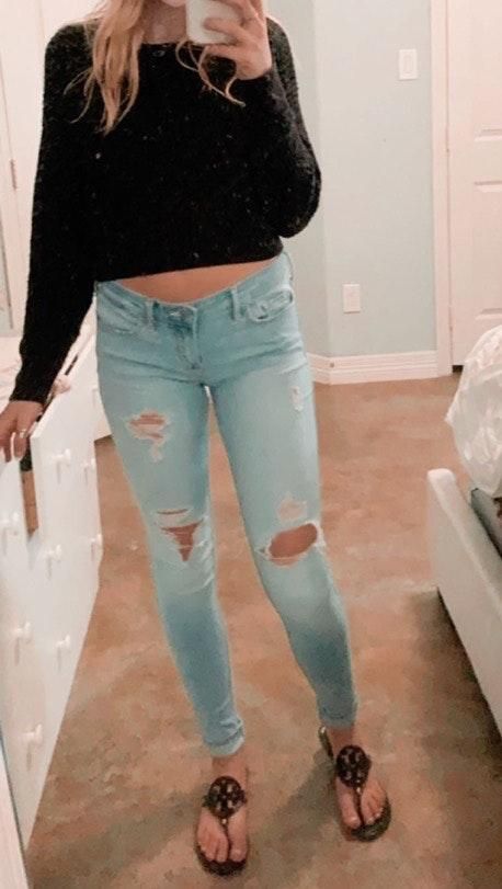 hollister low rise super skinny jeans