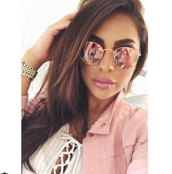 ray ban rose round