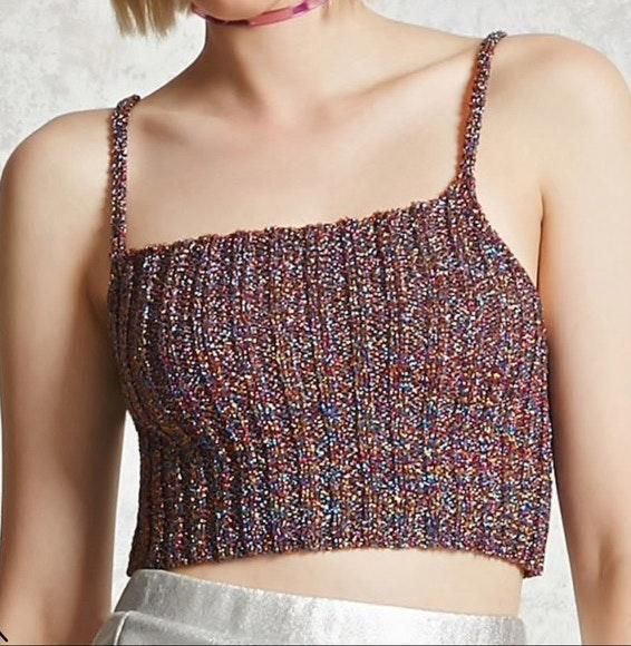 forever 21 rainbow crop top