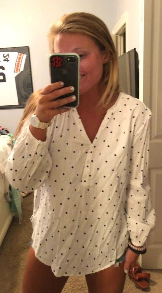 old navy polka dot shirt