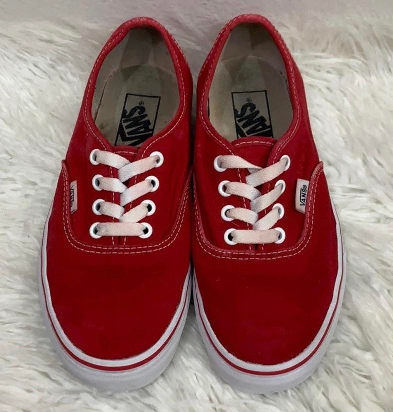 solid red vans