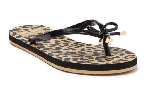 kate spade leopard flip flops