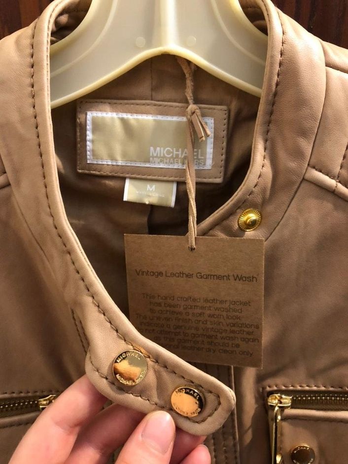 michael kors vintage leather jacket