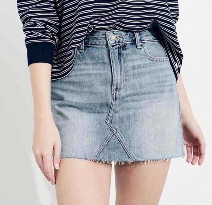 hollister denim skirt