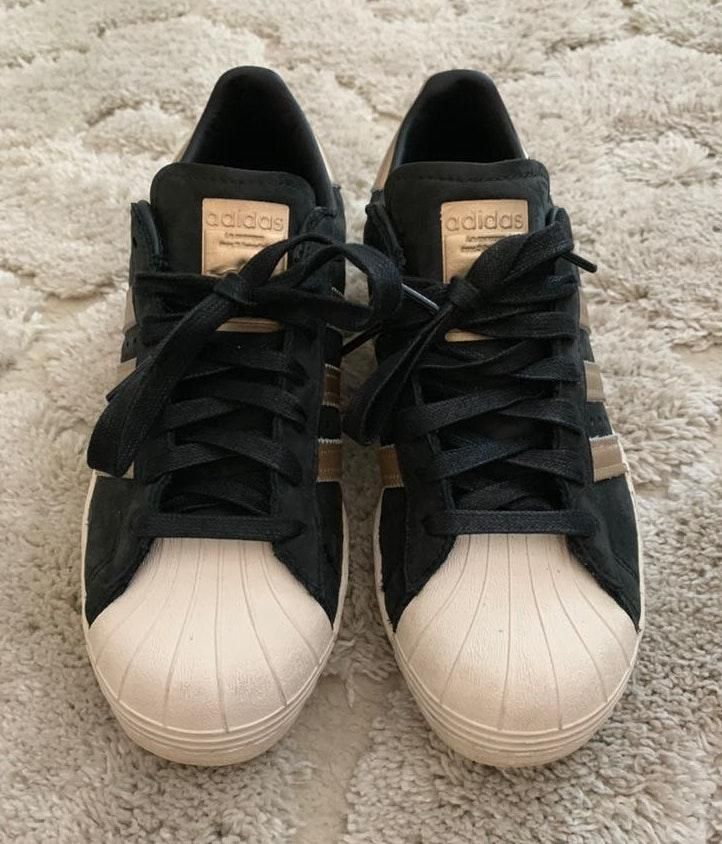 adidas superstar 80s black suede