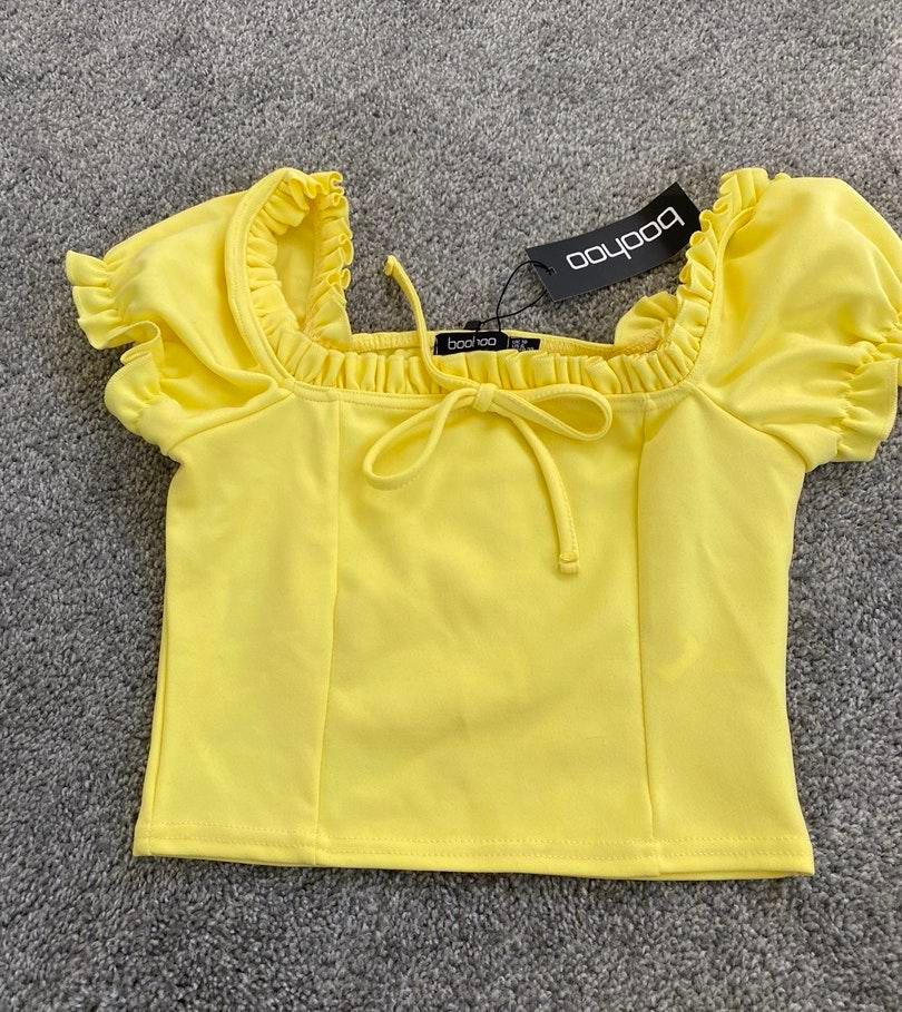 boohoo yellow top