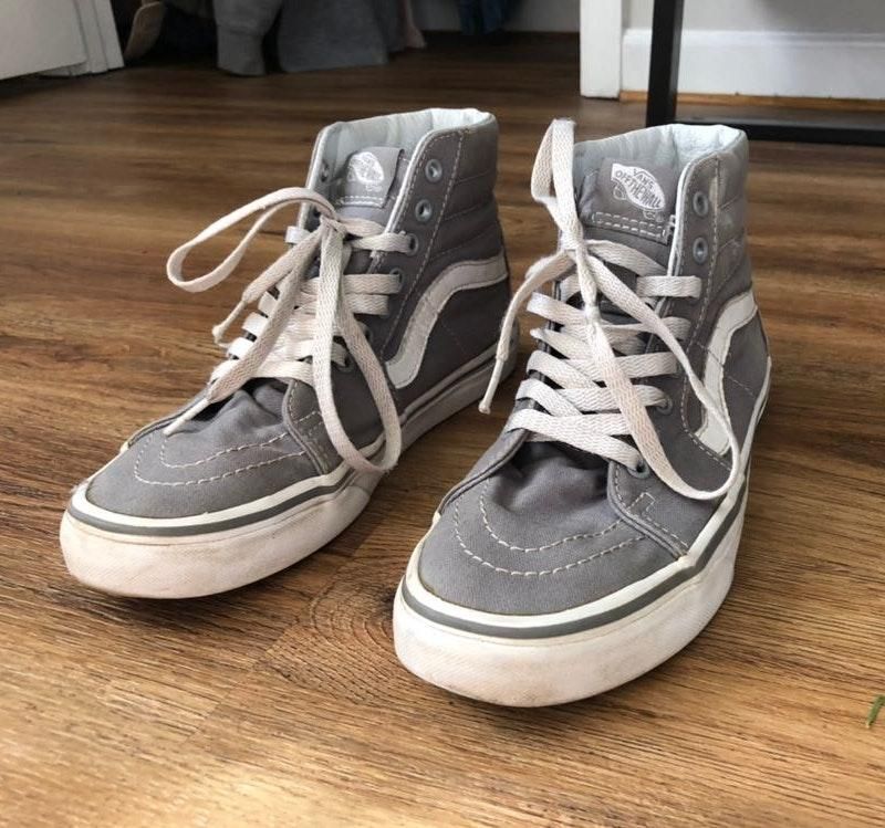 grey high top vans