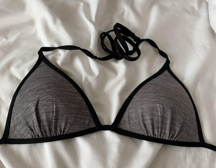 grey bathing suit top