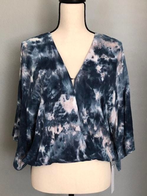Young Fabulous And Broke Yfb Tie Dye Blouse Blue Size Extra Small Curtsy