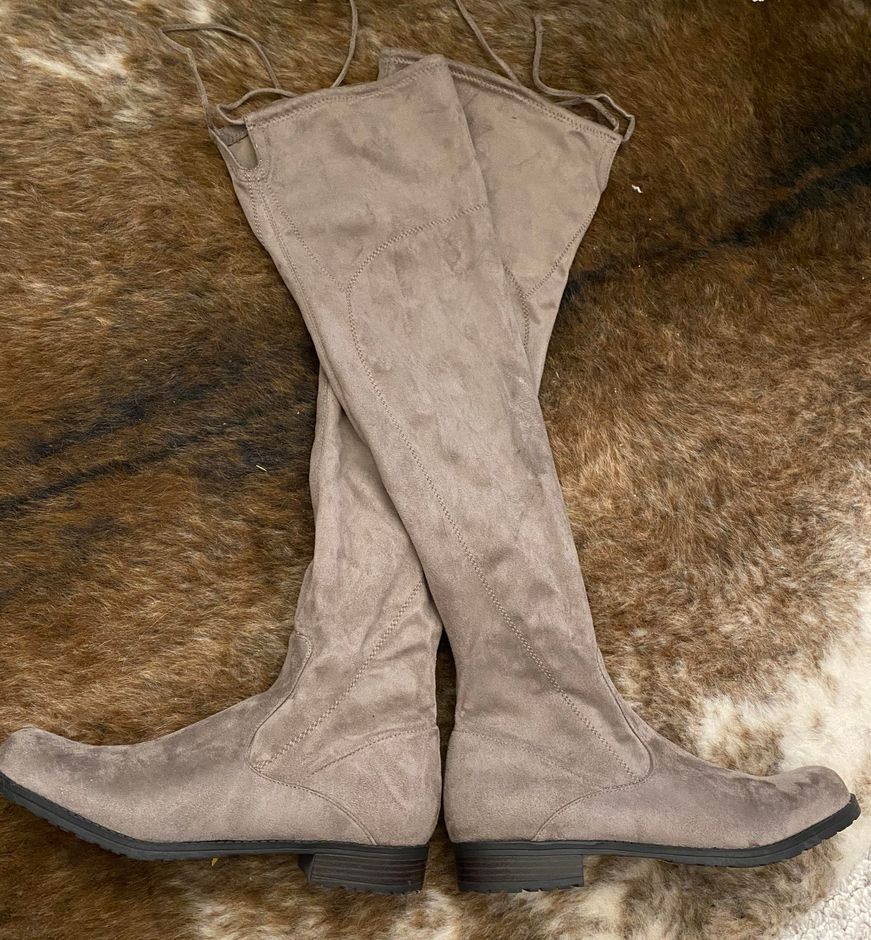 Marshalls Taupe Thigh High Boots | Curtsy