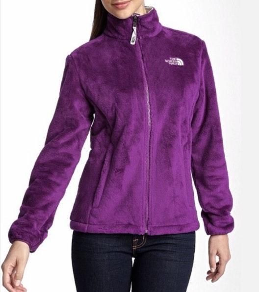 north face fleece jacket purple