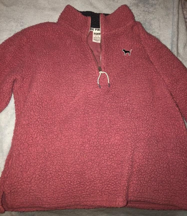 victoria secret pink fuzzy pullover