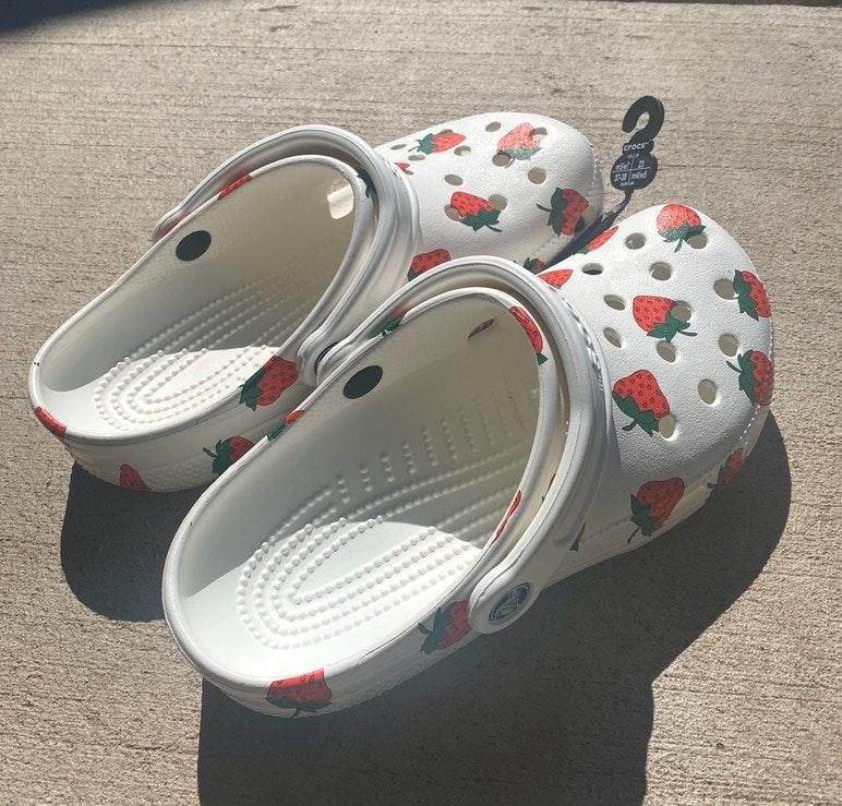 crocs with strawberries