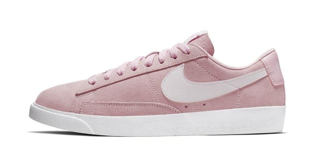 nike pink suede