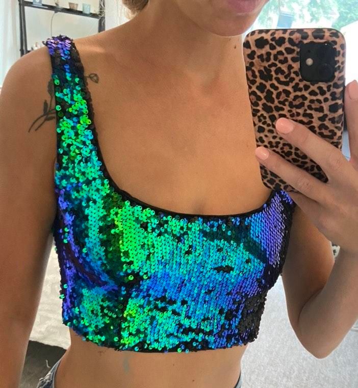 forever 21 glitter top