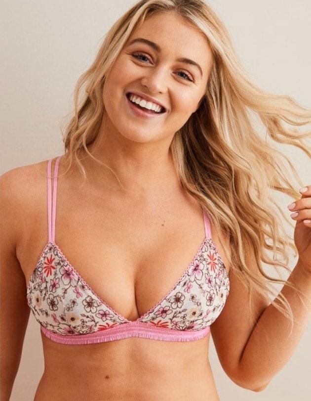 aerie embroidered triangle bralette