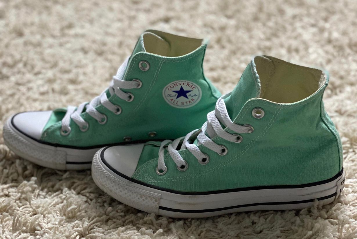 mint high top converse
