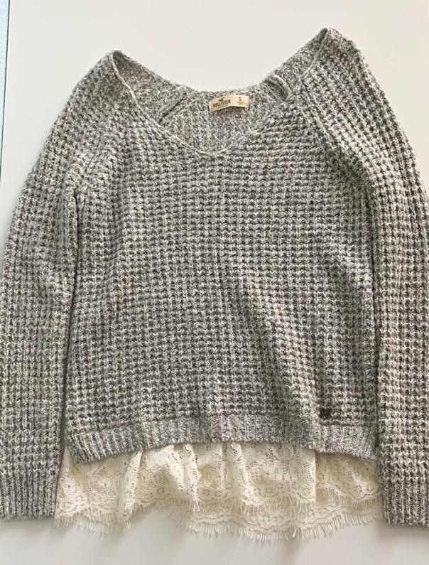 hollister cable knit sweater