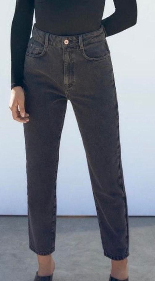 black mom fit jeans