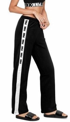 snap button track pants