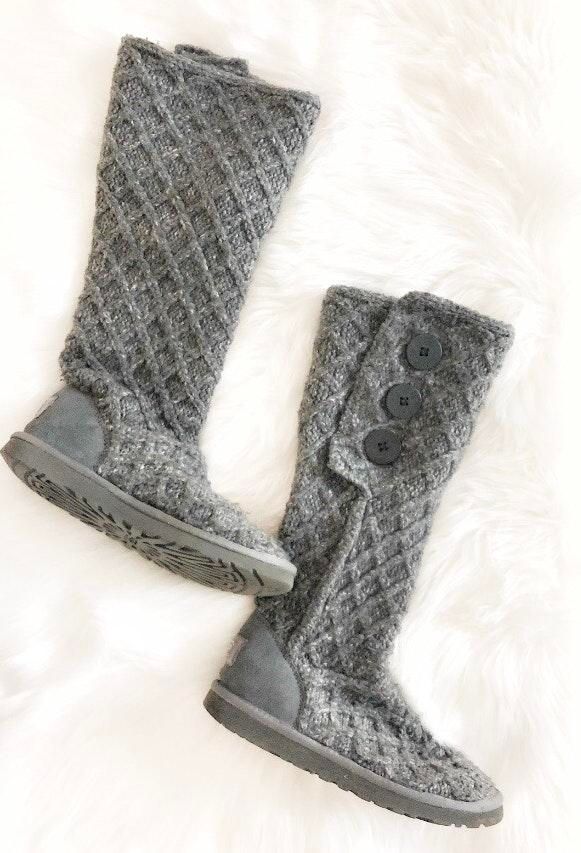 ugg lattice cardy knit boot