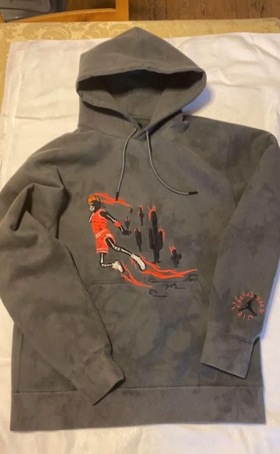 travis scott jordan washed suede hoodie grey