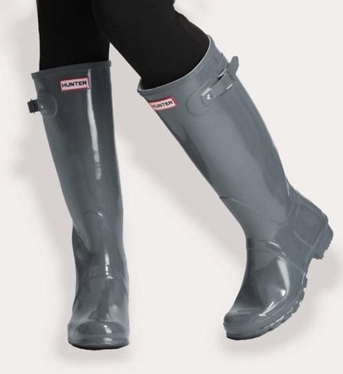 gray hunter rain boots