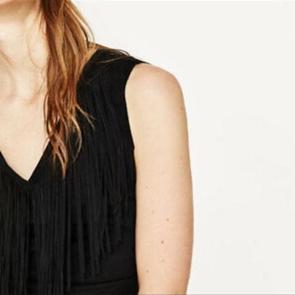 suede fringe crop top