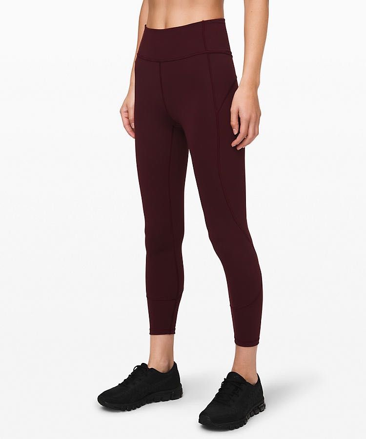 Lululemon Maroon 'In Movement' Leggings 