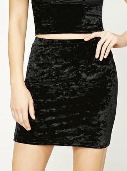 black velvet skirt forever 21