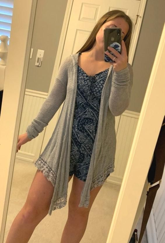 hollister long cardigan