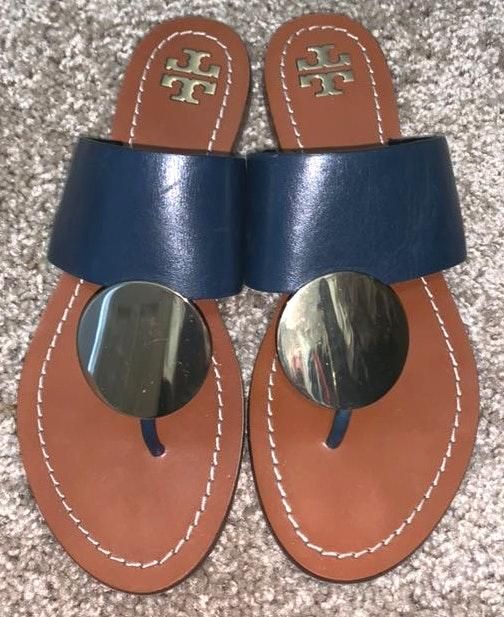 tory burch navy sandals