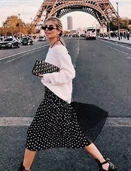 zara polka dot skirts