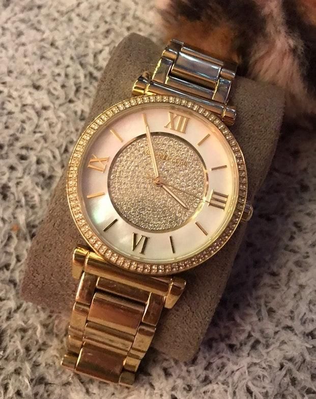 blinged out michael kors watch