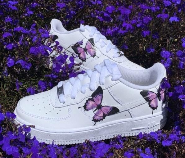 air force 1 purple butterfly