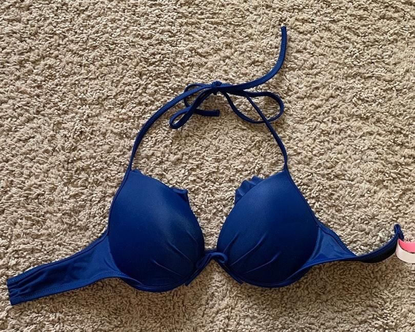 navy blue bikini top
