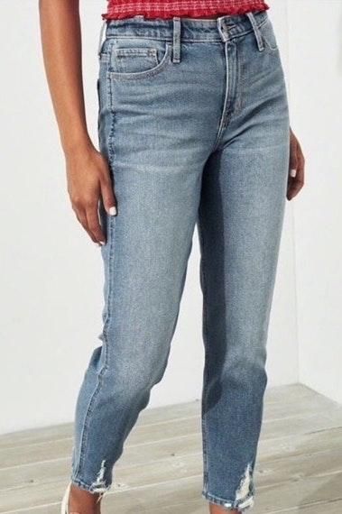 high rise mom jeans hollister