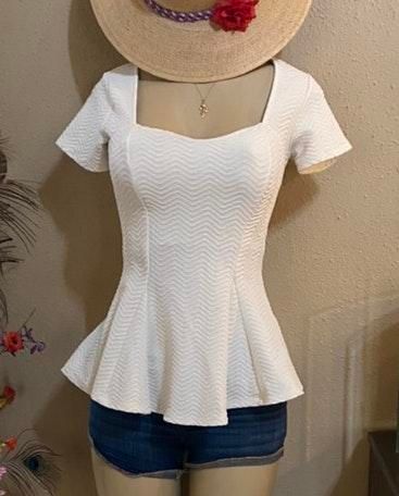 white peplum top forever 21