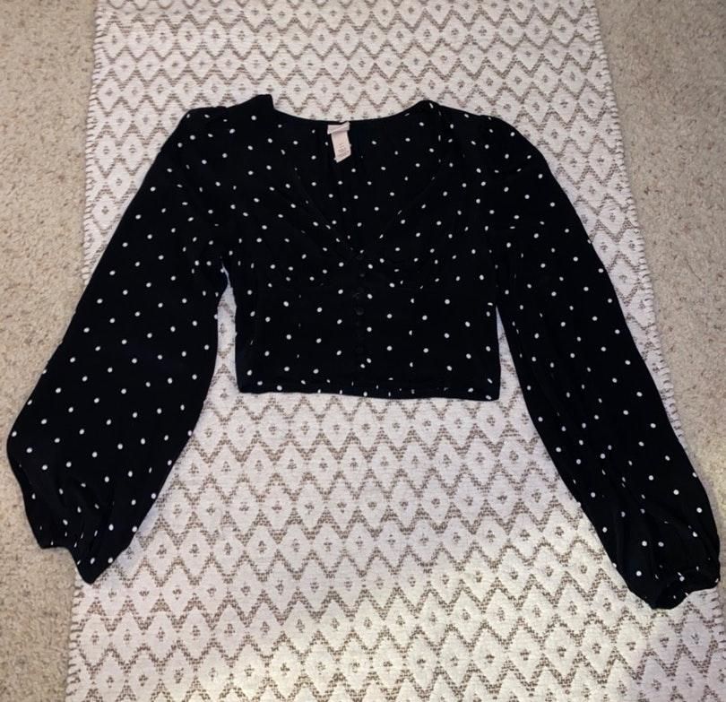 polka dot top h&m