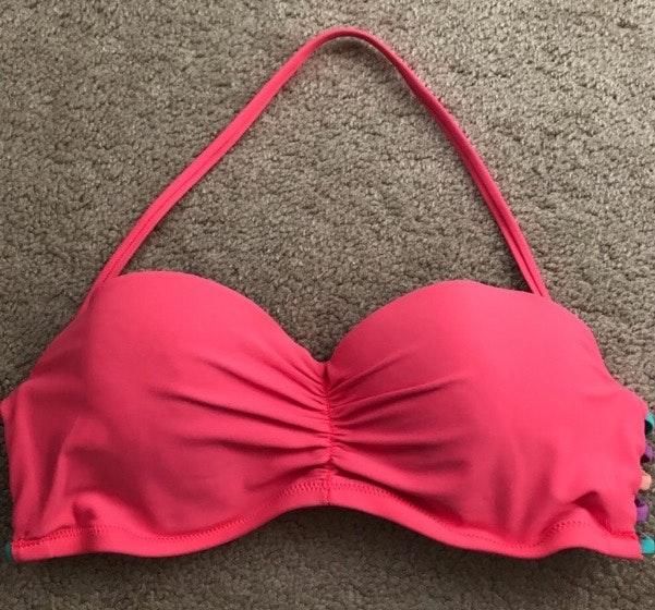 pink in bathing suit