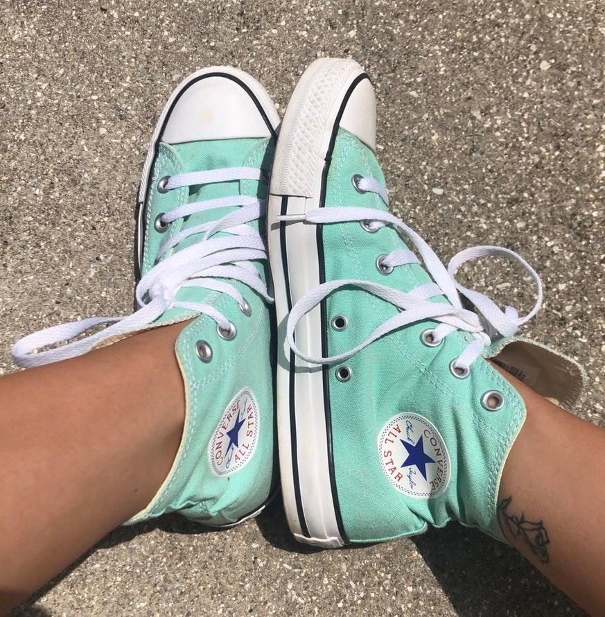 converse mint green high tops